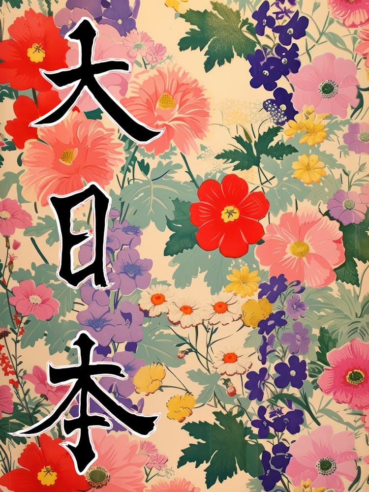 Hokusai Great Japan Poster Japanese Floral  31
