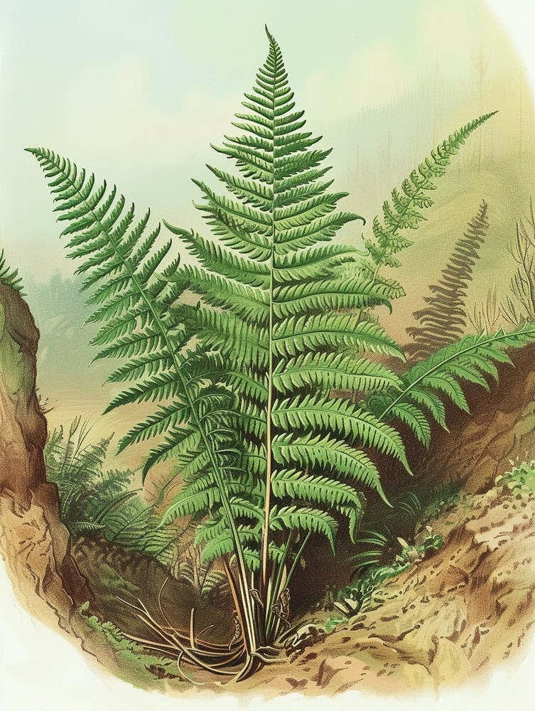 Vintage Illustration Walking Fern 4