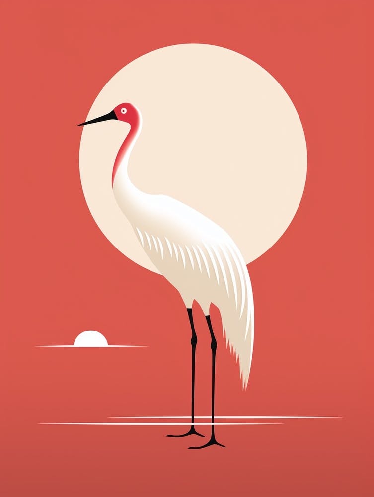 Illustration Minimaliste - Grue 2