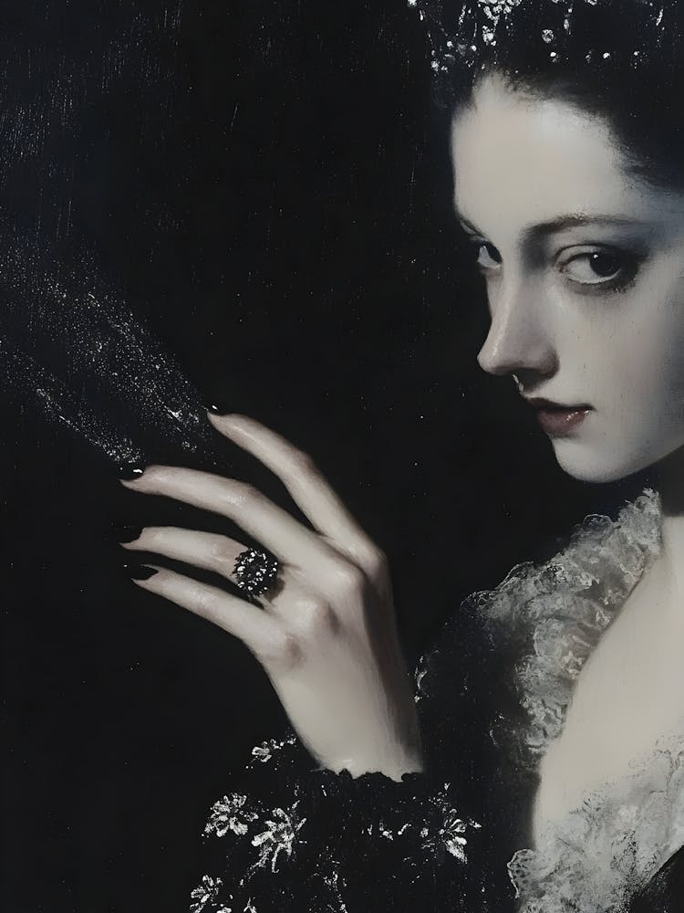 Dark Gothic Lady In Black 2