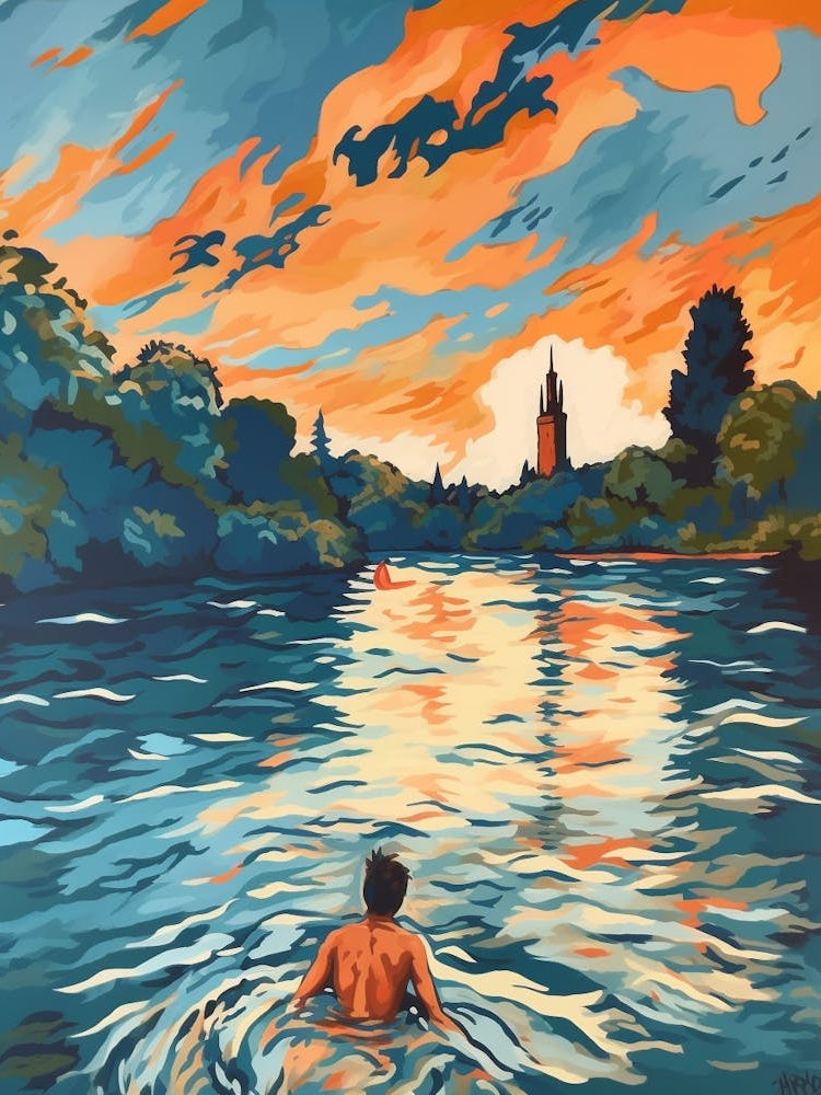 Wild Swimming At River Thames Oxfordshire 2