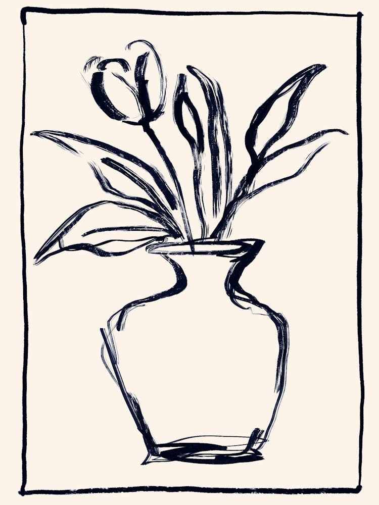 Minimal Flower In A Vase