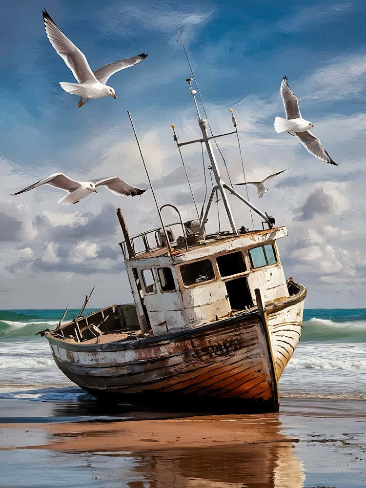 Old Boat On The Beach