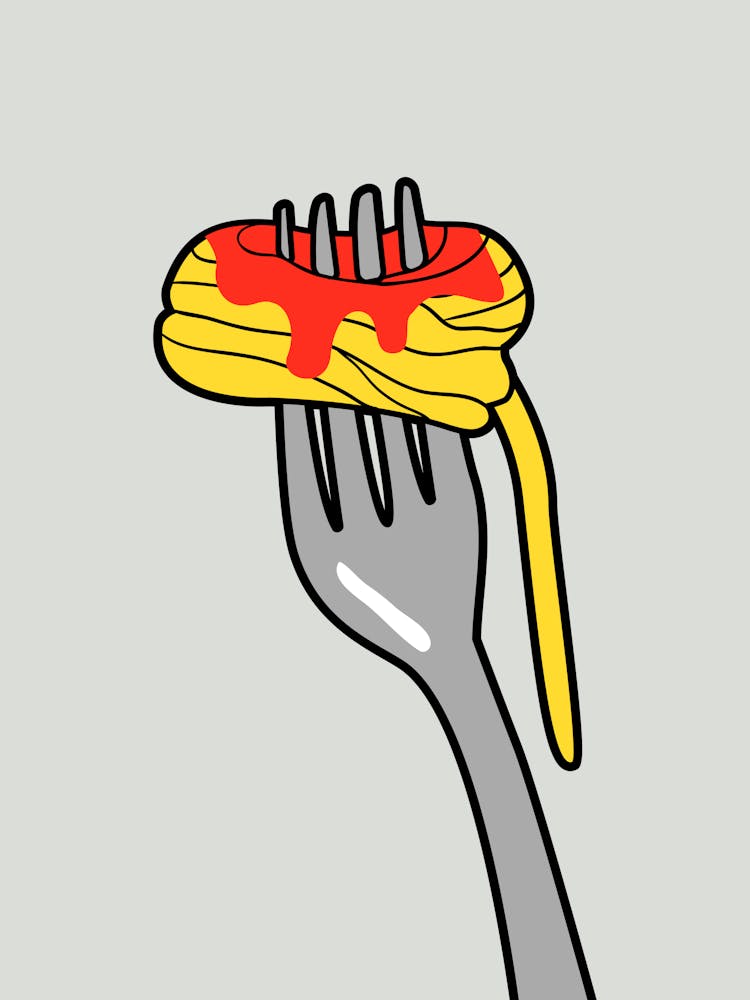 Fork Holding Spaghetti