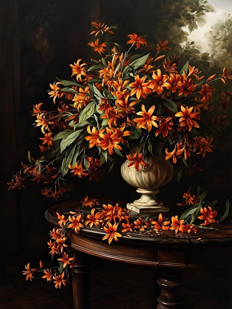 Baroque Floral Still Life Cineraria 7