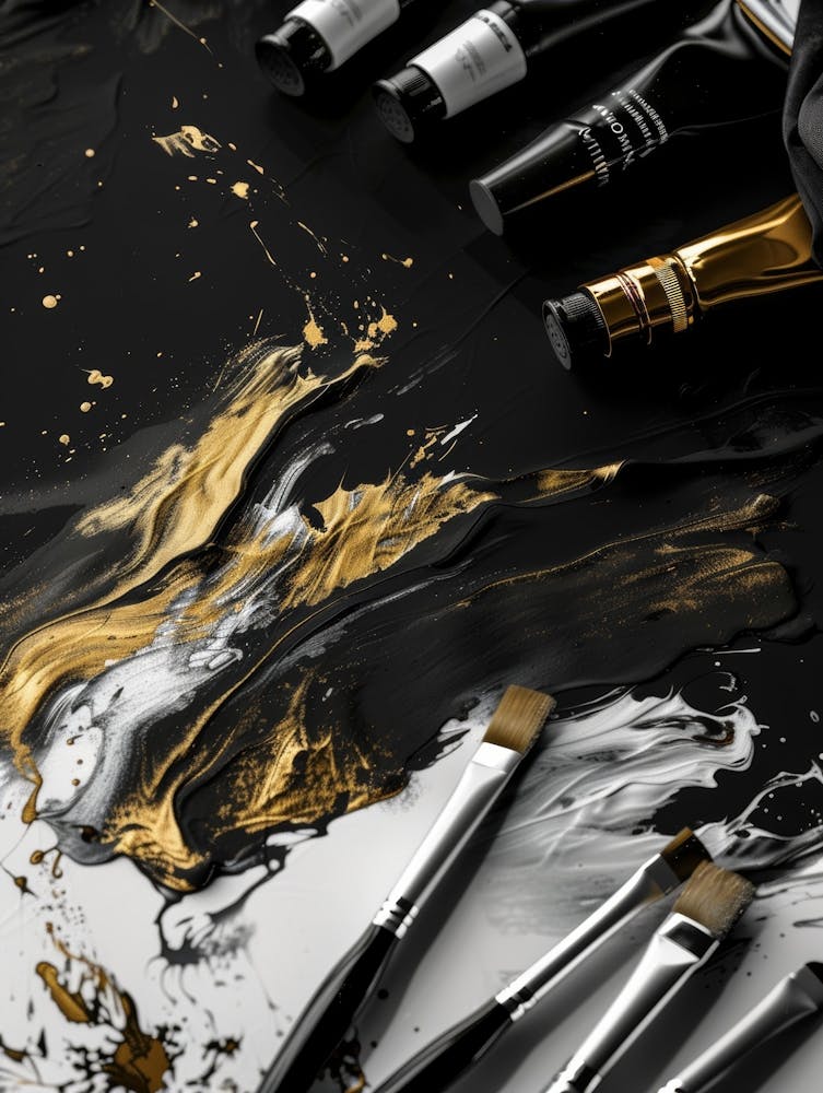 Black And Gold Painting 15