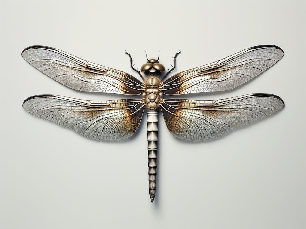 Dragonfly Common Whitetail Plathemis Illustration Vintage 10