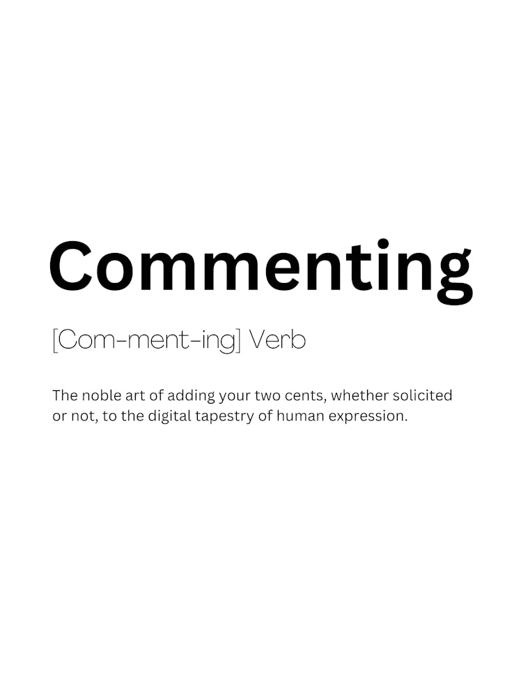 Commenting Definition Meaning