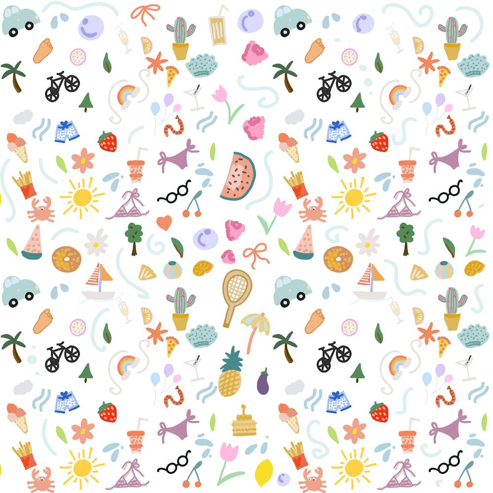 Summer vibes Seamless Pattern