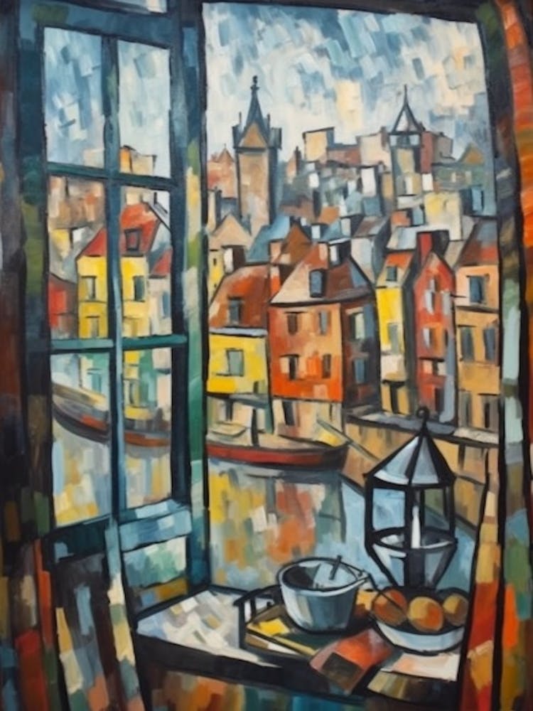 Window View Amsterdam Of In The Style Of Cubism 4