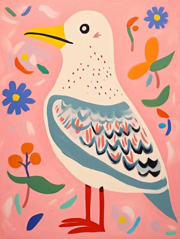 Pink Scandi Seagull 3