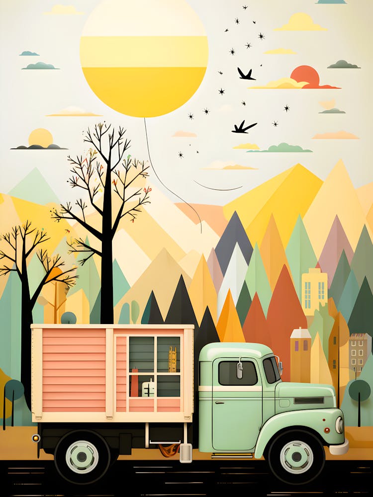 Vintage Truck In The Mountains