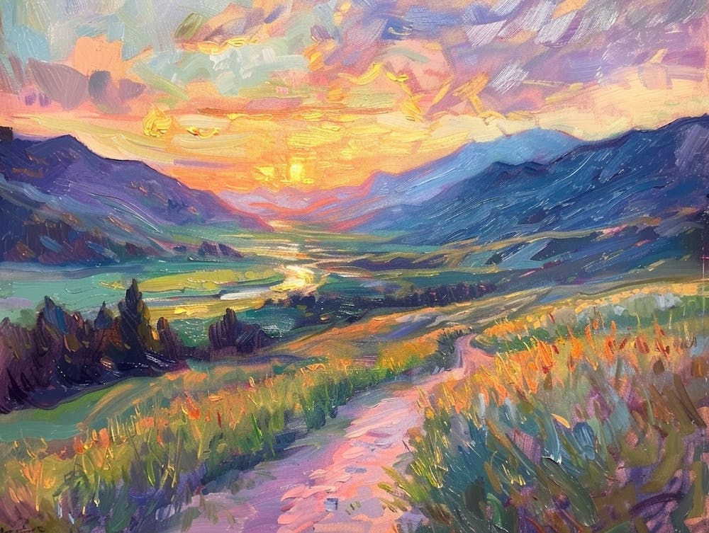Western Sunset Landscapes Montana 3