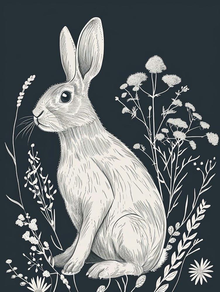 Polish Rabbit Minimalist Illustration 2 Art Print by Ritual Art Prints ...
