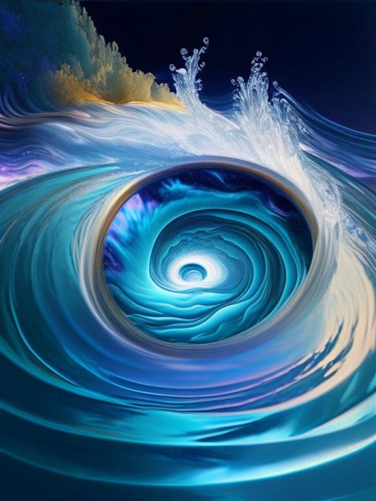 Whirlpool, Water, Waterscape Holographic