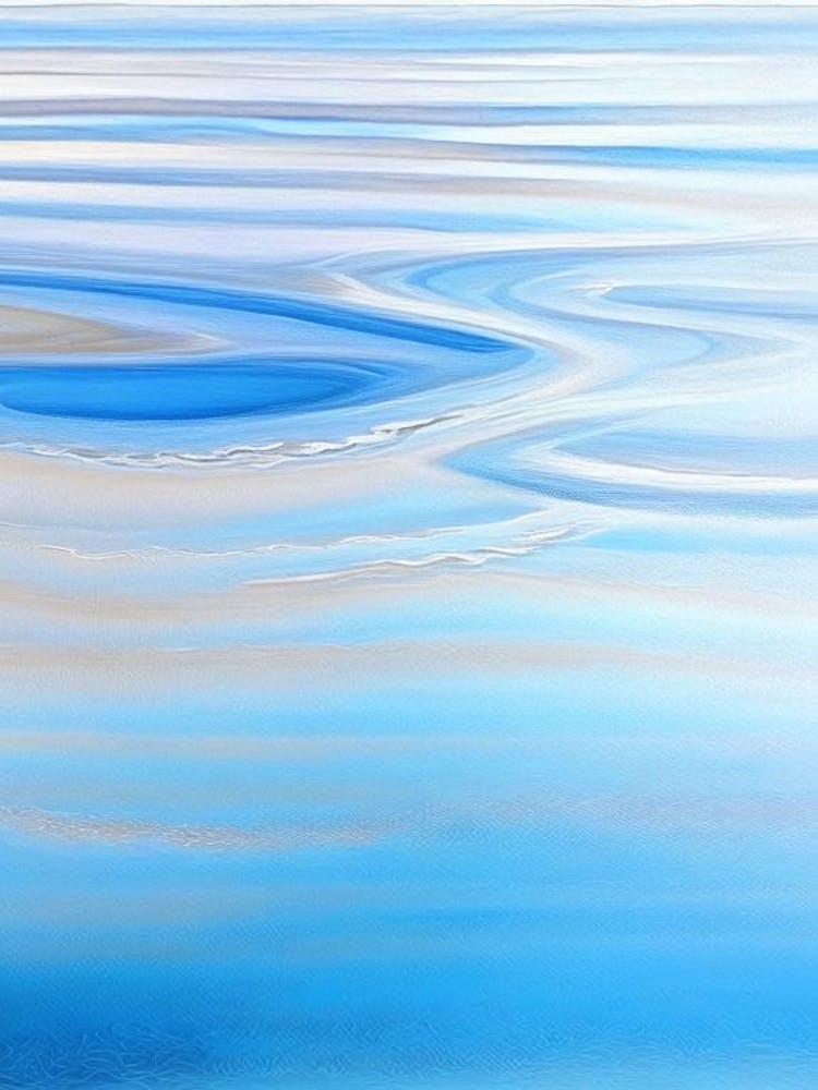 Water Ripples Over Sand Landscapes Waterscape Marble Acrylic Painting 2