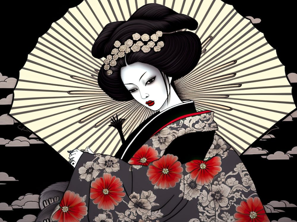 Art Noveau Geisha 3