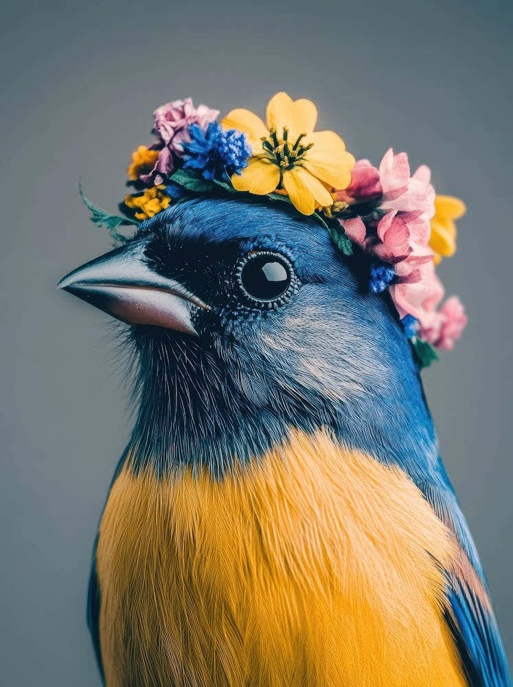 Bird In A Flower Crown 1