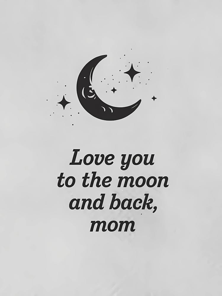 Ich liebe dich bis zum Mond und zurück Mama Muttertag