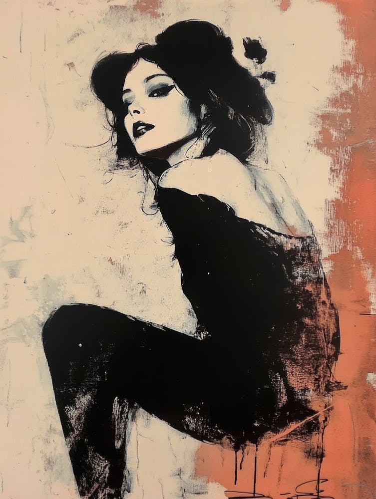 'Louise' Vintage Painting Woman