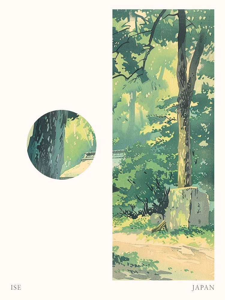 Ise Japon 1 - Affiche de voyage découpée