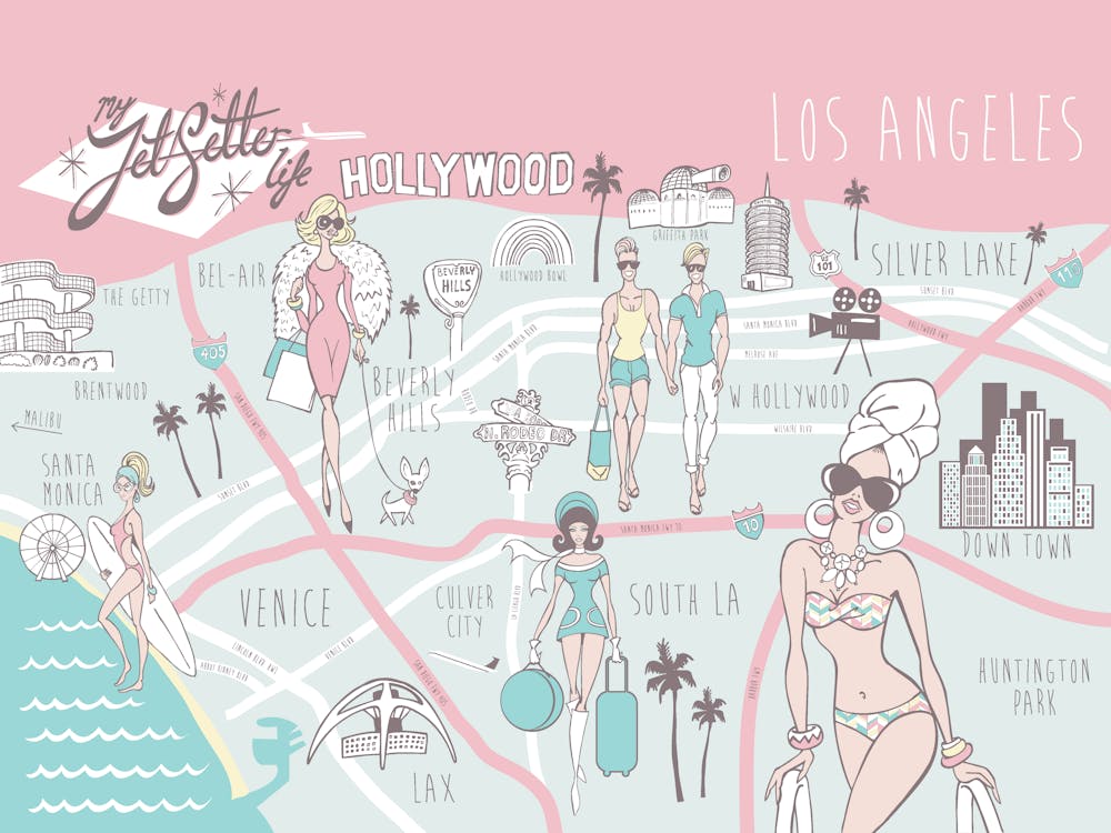 Los Angeles Map Print