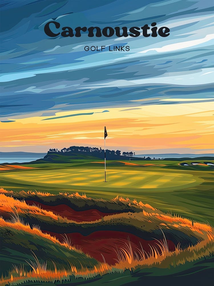Carnoustie Golf Links Angus Scotland Travel Art