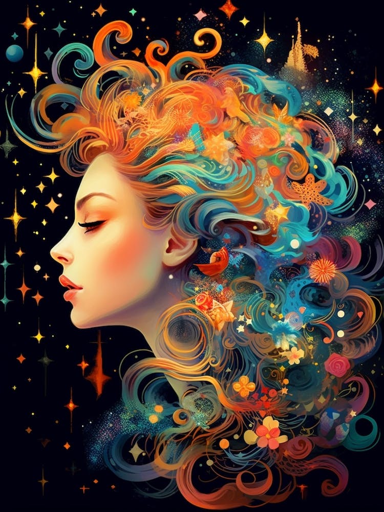 Whimsical Lady Universe Celestial 5