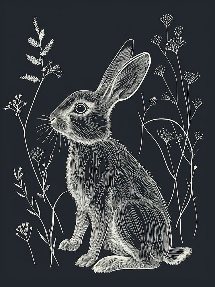 Argente Rabbit Minimalist Illustration 1