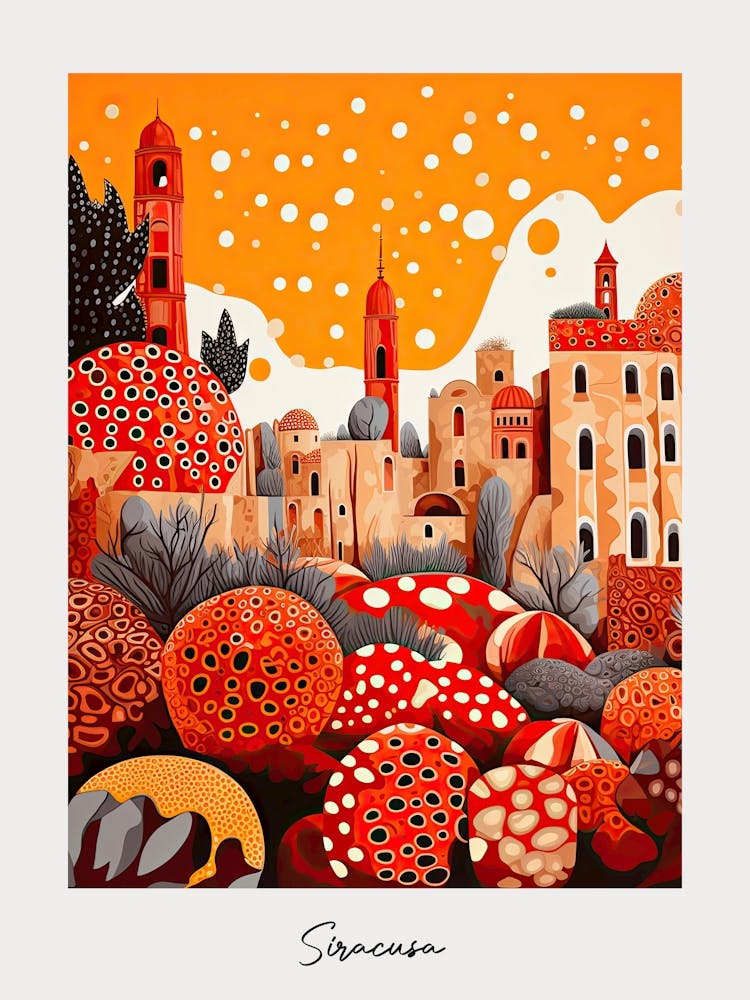 Poster Of Siracusa, Italy, Illustration In The Style Of Pop Art 1