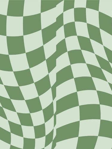 Warped Checker Muted Green