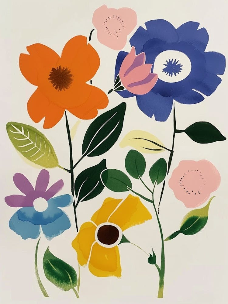 Painted Florals Moonflower 2