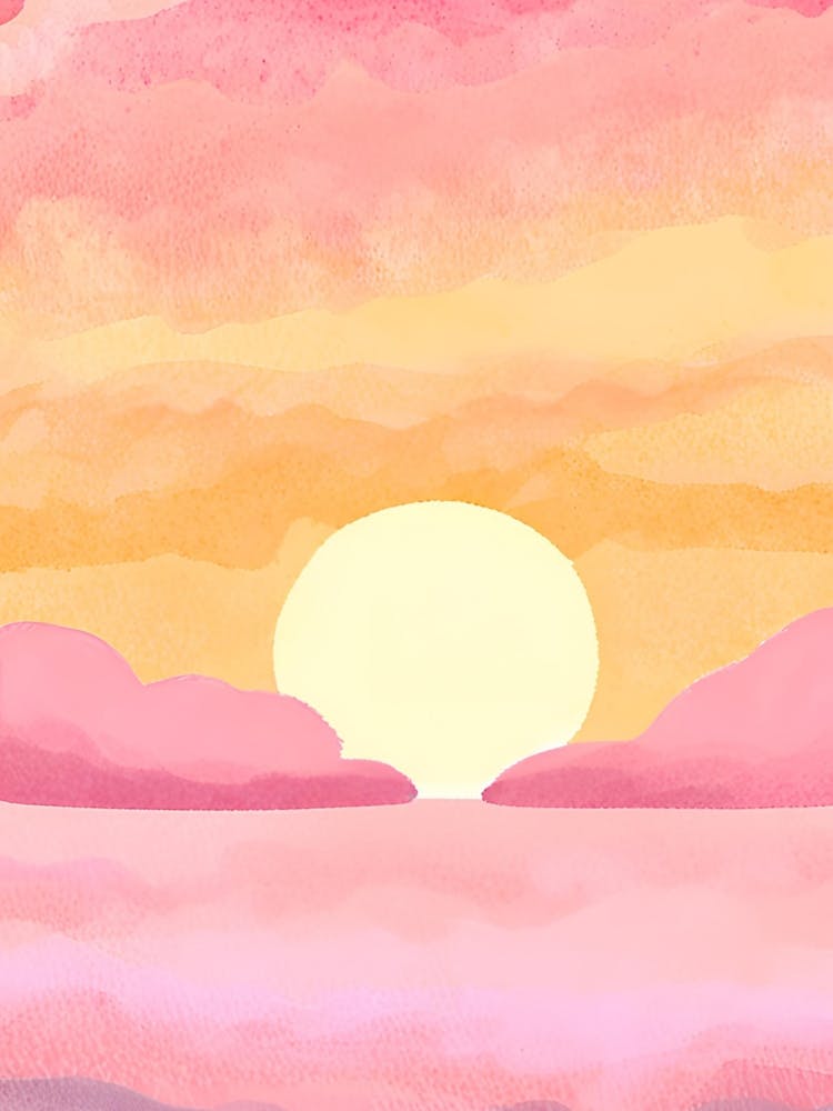 Aquarell-Sonnenuntergang 6