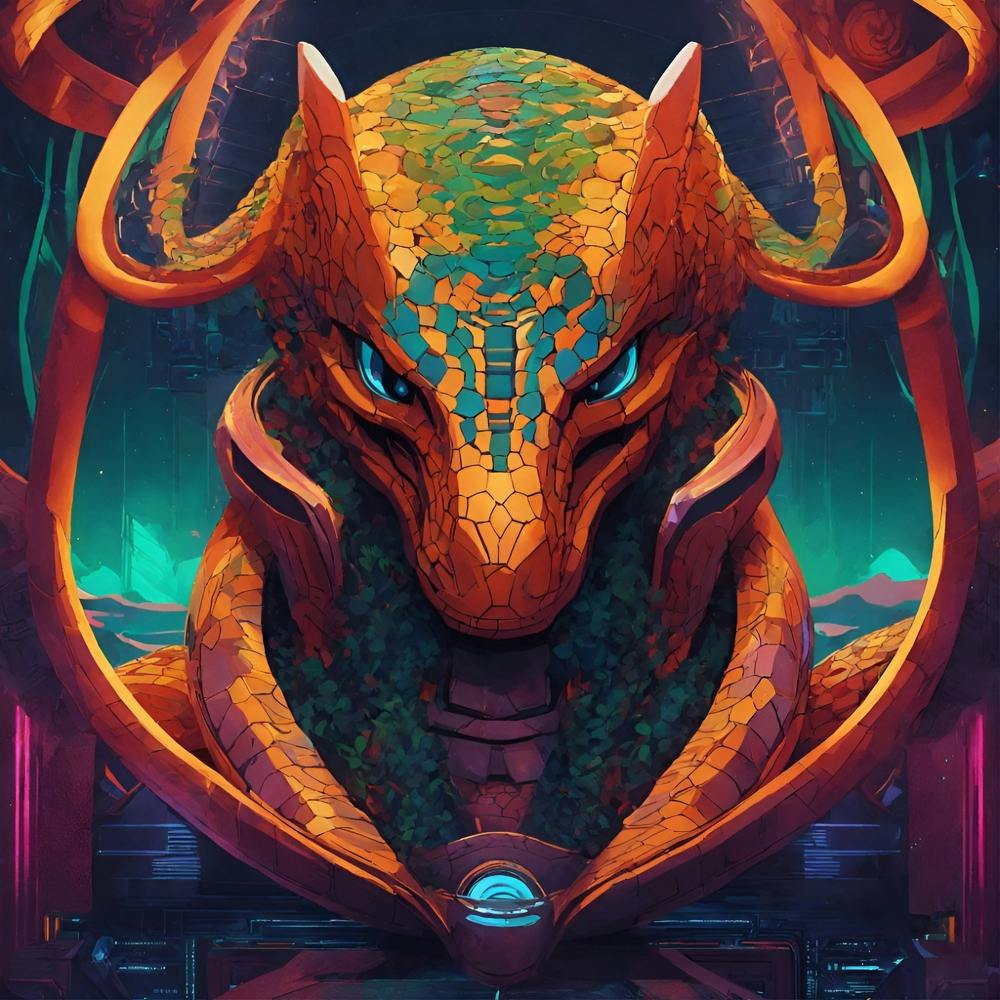 The snake's head.