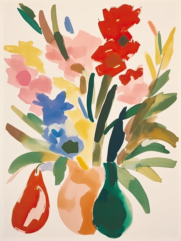 Gladioli Flower Illustration 1