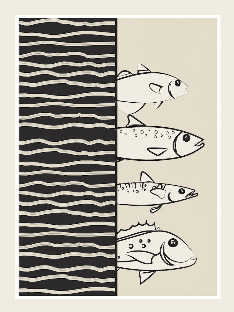 Abstract Fishes On A Wave 2