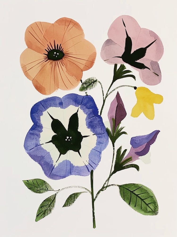 Painted Florals Petunia 3