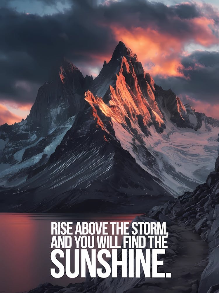 Rise Above The Storm And You Will Find The Sunshine