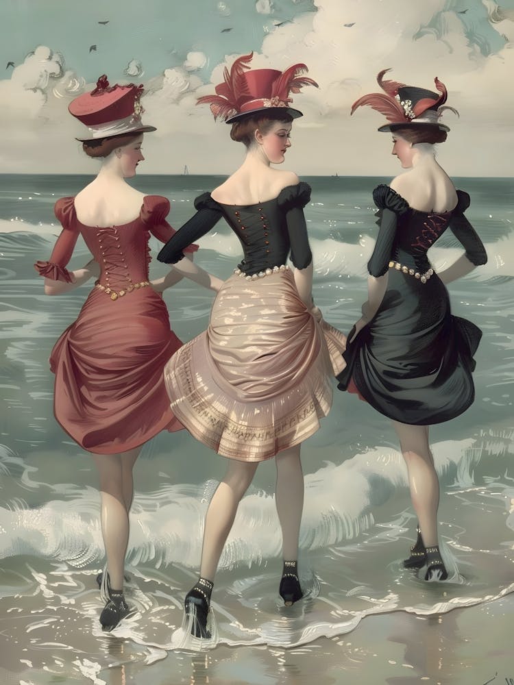 Three Ladies On The Beach