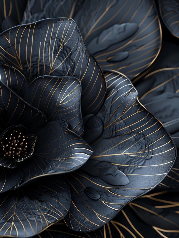 Fleur Noire et Dorée 1