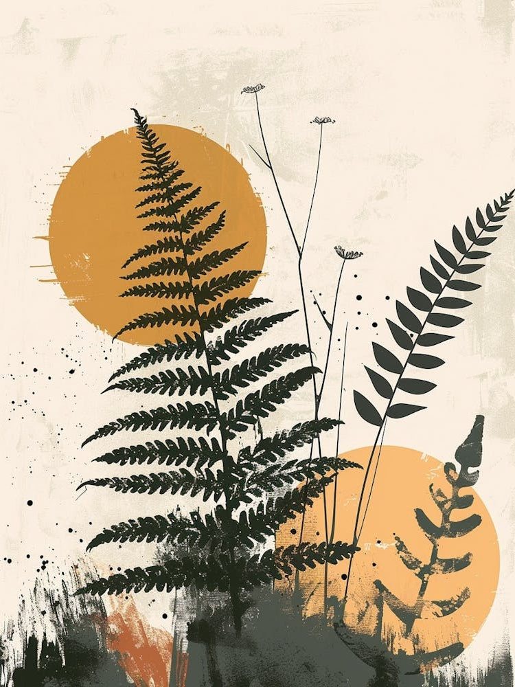 Fern Plant Minimalist Illustration 3