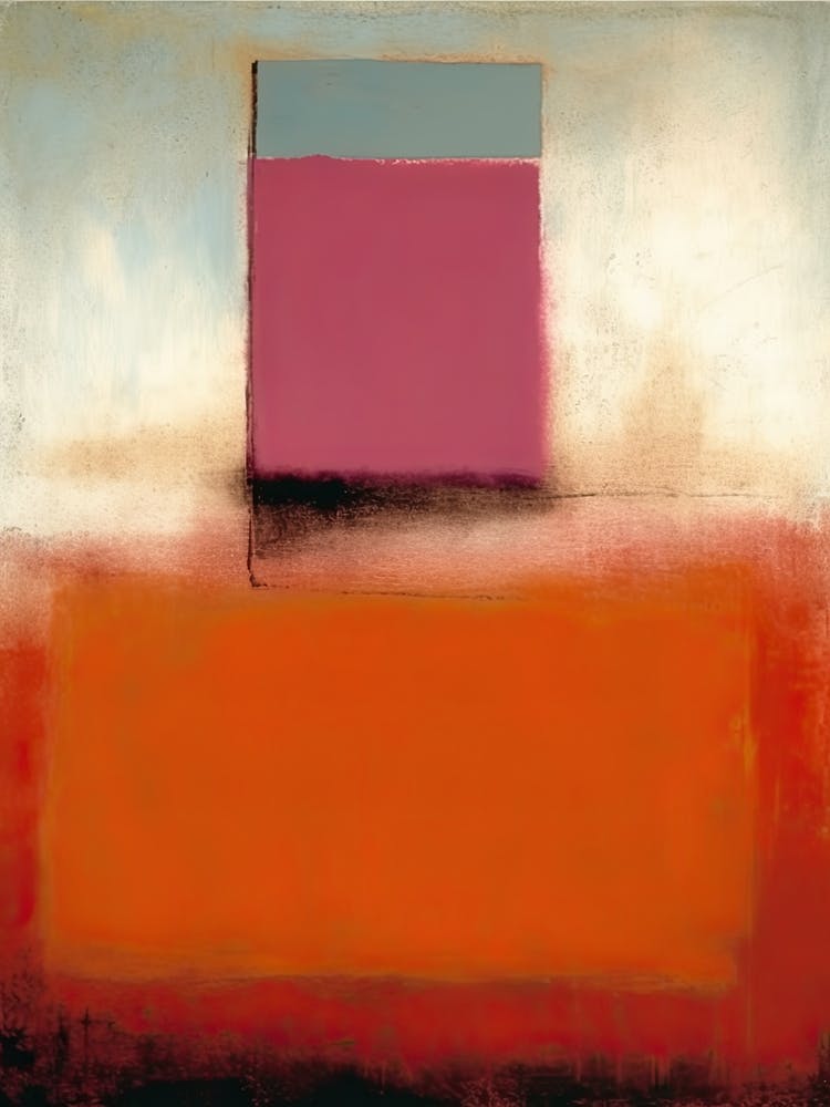 Orange Tones Abstract Rothko Quote 4