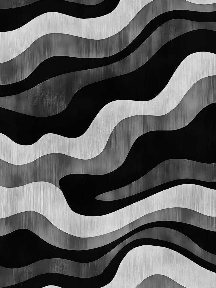 Abstract Black And White Zebra Stripes 1