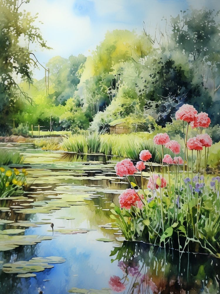 Monets Garden Usa Watercolour 2