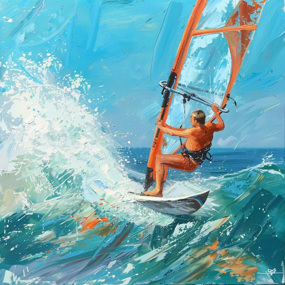 A Windsurfing Oil Painting Illustration 1718707403 4