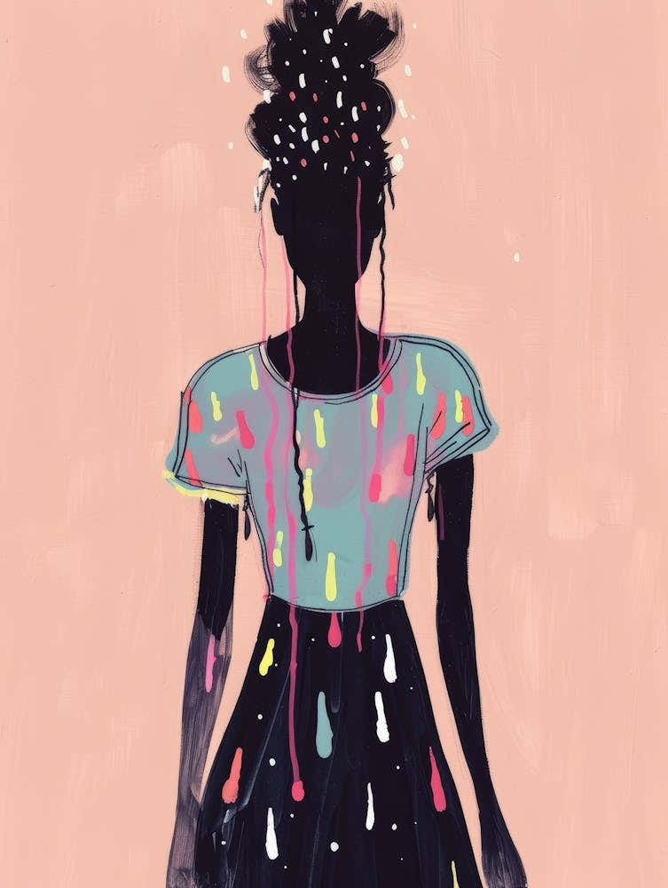 Girl With Paint Splatters