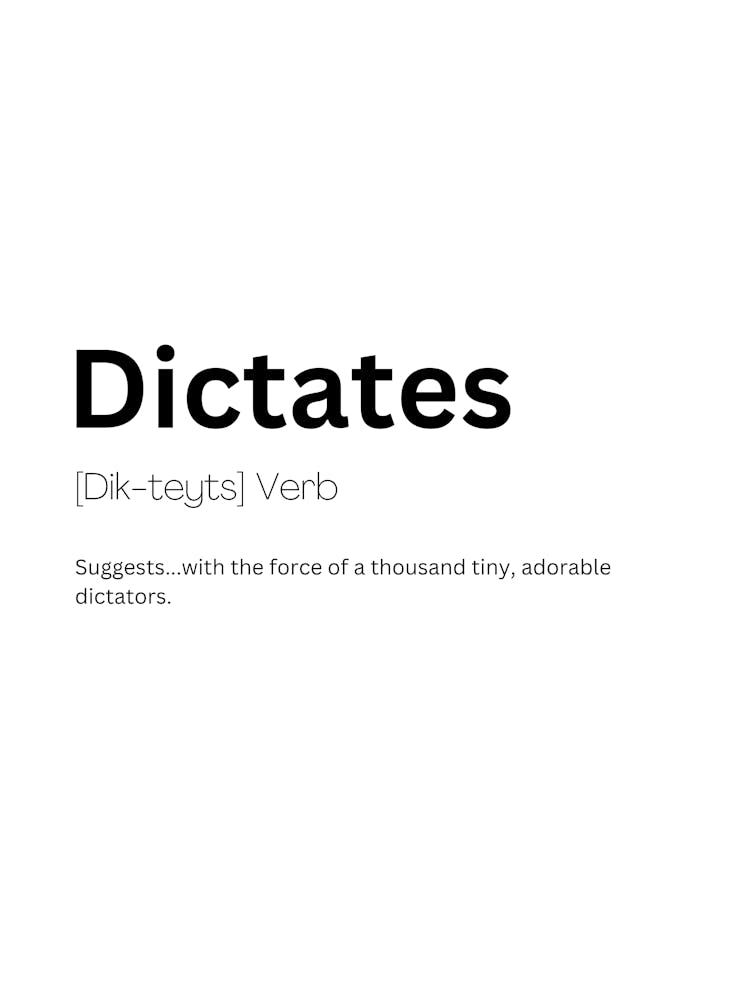 Dictates Definition Meaning
