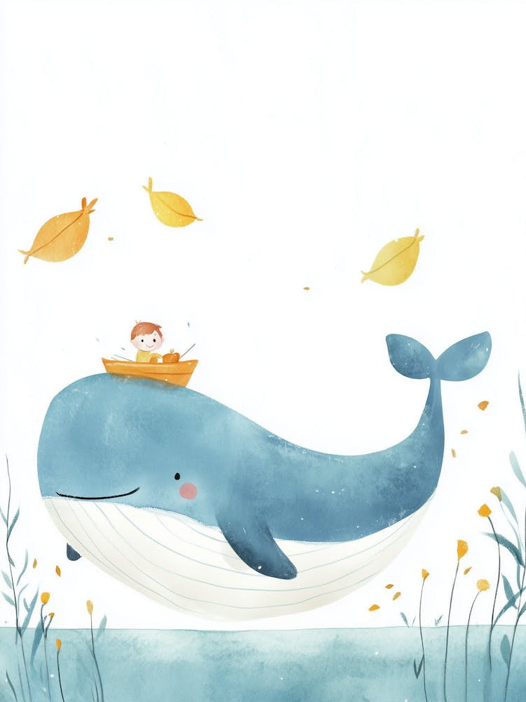 Little Boy On A Whale