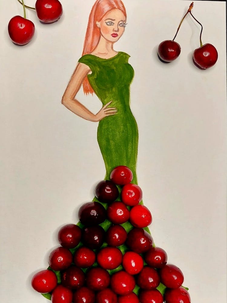 Lady In A Cherry Dress