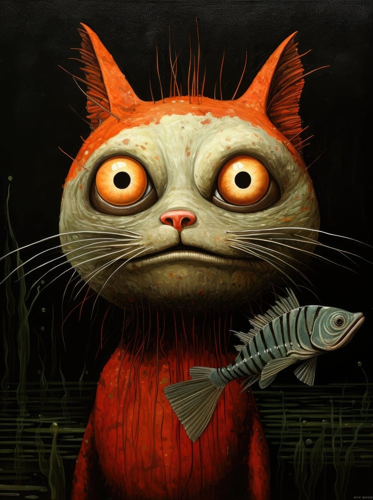 Cat With A Fish
